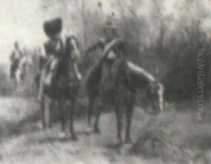 Soldiers On Horseback by Edouard Jean Baptiste Detaille
