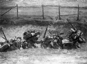 Dans La Tranchee by Edouard Jean Baptiste Detaille