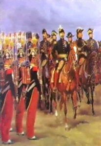 Napoleon Iii Passant Les Troupes En                         Revue by Edouard Jean Baptiste Detaille