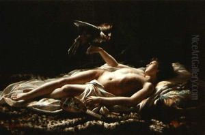 Nu Masculin Avec Faucon