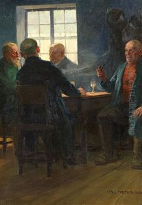 Herren Beim Kartenspiel by Oscar Detering