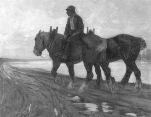 Heimweg Von Der Feldarbeit by Oscar Detering