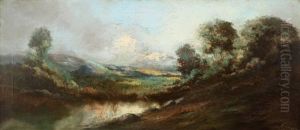 Lake In A Rolling Hills Landscape by Richard Detreville
