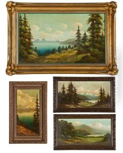 Group Of Four Landscapes by Richard Detreville
