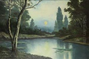 Moonlight On The Pond by Richard Detreville