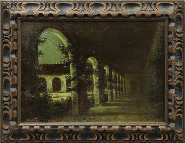 San Juan Capistrano Mission Arches Nocturne - view 1