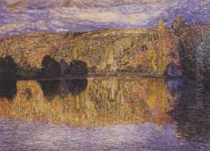 Paysage Lacustre by Leon Detroy