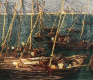 Bateaux De Peche Aux Filets Bleus Bateaux De Peche Aux Filets Bleus