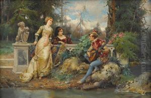 The Court Singer by Cesare Auguste Detti