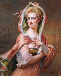 Young Woman In Fur Trimmed Cape Young Woman In Fur Trimmed Cape