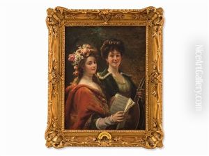 Two Musicians by Cesare Auguste Detti