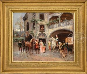 Leaving The Villa by Cesare Auguste Detti