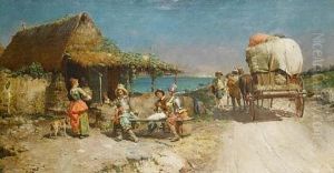 Refreshments At A Wayside Inn by Cesare Auguste Detti