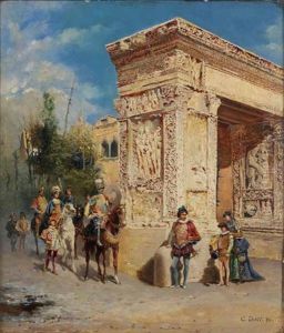La Partenza by Cesare Auguste Detti