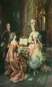 The Singing Lesson by Cesare Auguste Detti