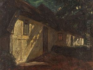 Village At Night by Ludwig Dettmann
