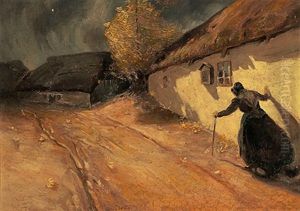 Die Fischersiedlung Rossitten Auf Der Kurischen Nehrung by Ludwig Dettmann
