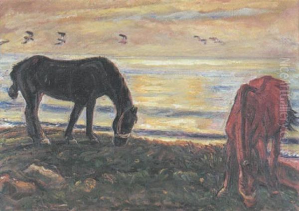 Grasende Pferde - view 1