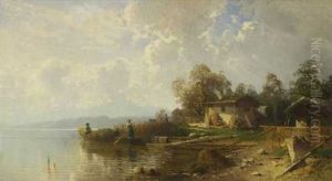 Seeufer Mit Fischerhausern