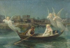 Die Flucht Nach Agypten by Eugene Auguste Francois Deully