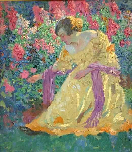 Woman In A Garden - view 1