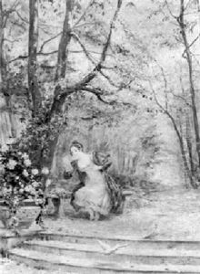 La Lecture Dans Le Parc by Eugene Auguste Francois Deully