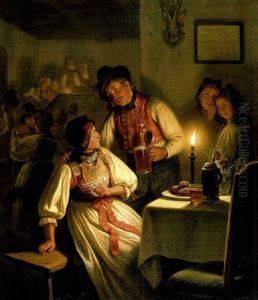 Pferderennen Unter Offizieren by August Deusser