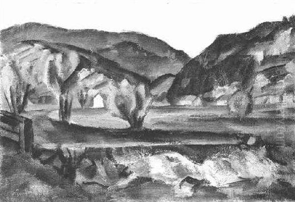 Gebirgsbach Mit Staustufe - view 1