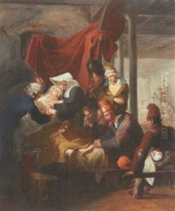 Scene D'hopital Militaire Avec Une Soeur De Charite by Francois-Joseph Deutsch