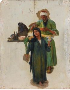 Etude D'homme Et De Jeune Fille Tenant Un Bol (study)