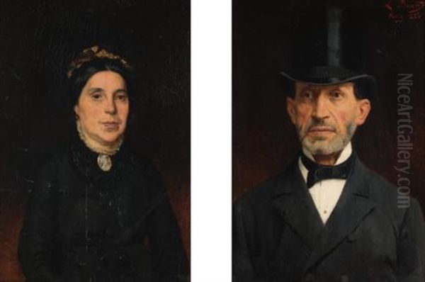 Portrait Of Ignaz Deutsch (+ Portrait Of His Wife; Pair) - view 1