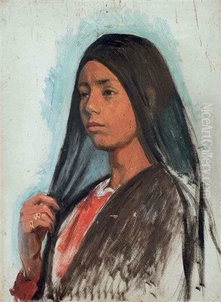 Portrait De Jeune Femme Au Voile Noir - view 1