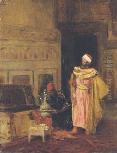 An Arab With His Servant by Ludwig Deutsch