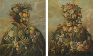 An Anthropomorphic Still-life Profile Of A Woman by Giuseppe Arcimboldo