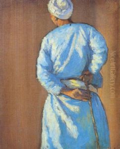 L'egyptien Au Baton by Ludwig Deutsch