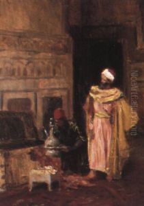 An Interior Scene by Ludwig Deutsch