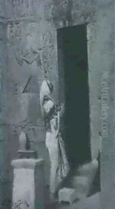 Jeune Nubienne Dans Le Temple by Ludwig Deutsch