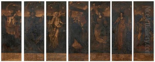 Les Trois Vertus Theologales Associees Aux Quatre Vertus Cardinales: La Foi; L'esperance; La Charite; La Prudence; La Temperance; La Force; La Justice (7 Works) - view 1