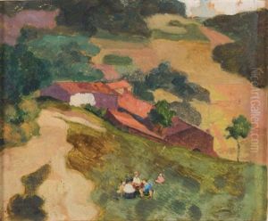 Pique-nique Pres D'un Village by Andre Devambez