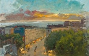 Abendliche Stadtansicht Abendliche Stadtansicht