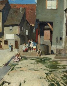 La Fontaine Du Village by Andre Devambez