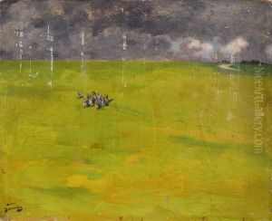 Soldats Dans Les Champs by Andre Devambez