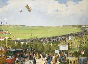 Vol Durant La Quinzaine D'octobre; Port-aviation, 14 Octobre 1909 by Andre Devambez
