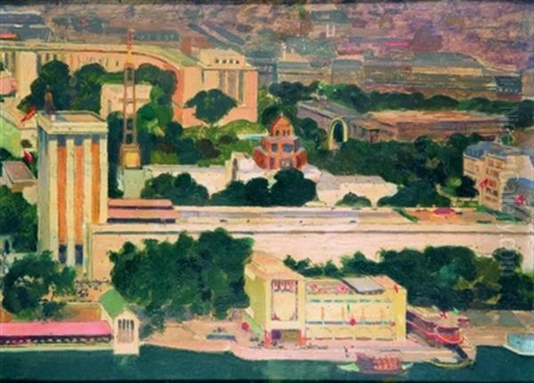 Le Palais De Chaillot Et Les Batiments Des Sections Etrangeres De L'exposition Des Arts Et Des Techniques Appliques A La Vie Moderne - view 1