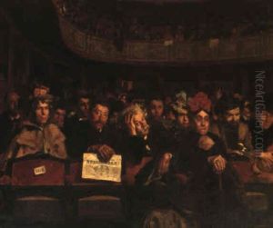 Une Premiere Au Theatre Montparnasse by Andre Devambez