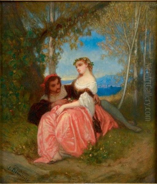 Couple D'amoureux Dans Un Bosquet - view 1