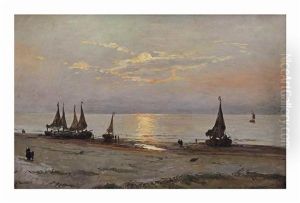 Bomschuiten At Sunset by Jan Frederik Van Deventer