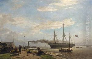 A Dockyard On The Northern Shore Of The Amsterdam Harbour