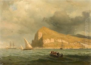 Marine Mit Steilkuste Im Hintergrund by Willem Anthonie van Deventer