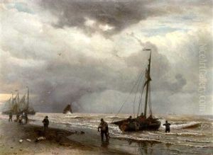 Unloading The Catch by Willem Anthonie van Deventer
